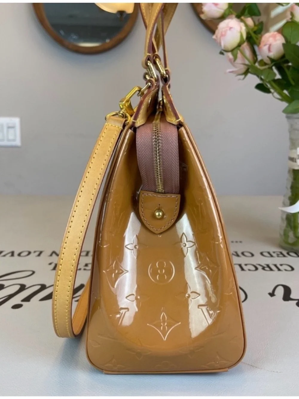 Louis Vuitton Vernis Blair MM Monogram Dune Shoulder Bag